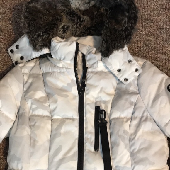 Nautical winter parka coat faux fur lining in hood - Picture 2 of 7